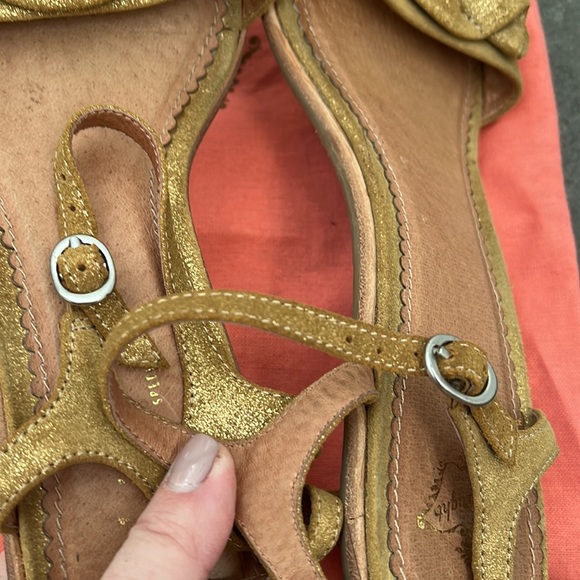 Miss Albright gold suede shoes by Anthropologie- size 9 - EUC - Picture 9 of 12